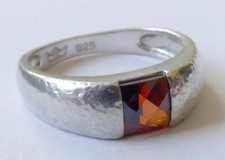 Ring hellbrauner Edelstein 925