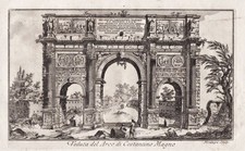 Roma Rom Rome Arco di Costantino incisione engraving Kupferstich 1760