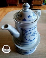 Winterling Porzellan - Bavaria - Kaffeekanne mit Stövchen und Milchkännchen