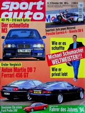 2) Sport Auto 12/1994 - BMW M3 Coupe E36 von Ceton - Ferrari 456 GT mit 442PS b