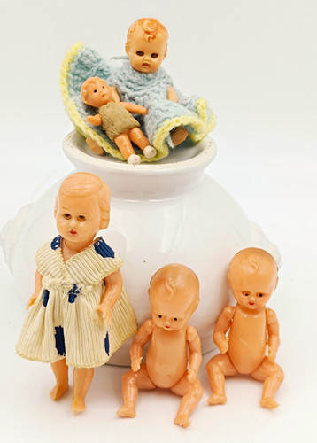 Vintage miniaturpuppen oscar - vintage,