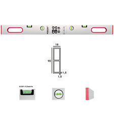 Richtlatte 200cm DEWEPRO Putzlatte Richtscheit, 4 Libellen Wasserwaage Handgriff