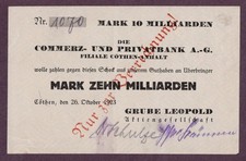 Notgeld 10 MRD Mark Banknote