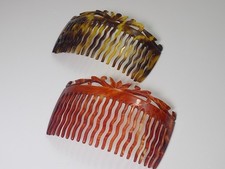 Antiker Steckkamm 2 Stück Haarkamm Farbig Celluoid Vintage