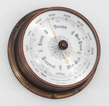 Vintage Huger Messing Schiff Boot Marine Wetter Präzisions Aneroid Barometer