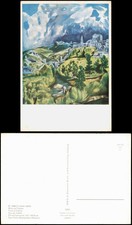 Künstlerkarte Kunst EL GRECO (1541-1614) Blick auf Toledo 1971