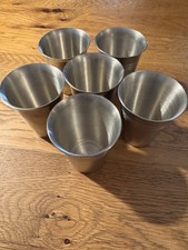 6  Zinnbecher, Reinzinn Höhe