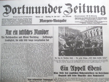 DORTMUNDER ZEITUNG 20. Juli 1937 Appell Edens Sport Lokales Entartete Kunst