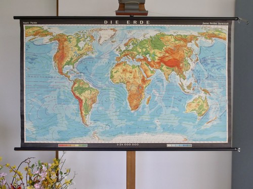 Vintage schulwandkarte die - vintage,