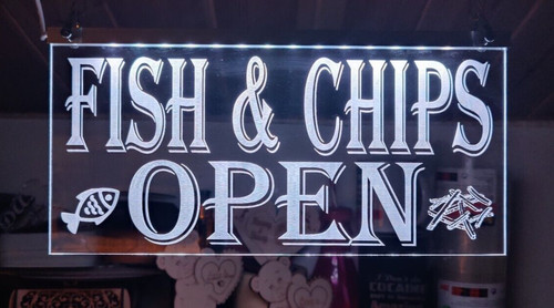 Fish and chips beleuchtetes - fish,