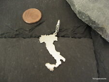 ITALIEN Landkarte Charm Anhänger in 925er Silber, ITALIA, NEU