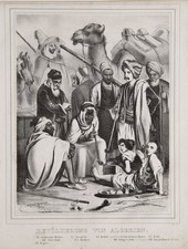 Algerien Afrika Kamele Turban Kaftan Algier Maghreb Tee Jellabiya Galabia Reiter