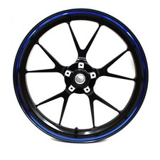 Felgenrandaufkleber Chrom Blau