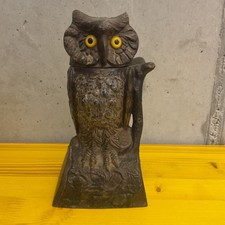 J & E STEVENS – Owl - USA um 1875 - Piggy Bank Money Bank - NO REPLICA ! Selten