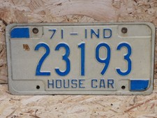 NUMMERNSCHILD USA INDIANA 1971