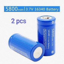 2× 5800mAh 16340 Li-Ion Akku