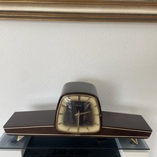 Größe Mid Century Hermle Kaminuhr Tisch Uhr FHS Werk Mit Gong 57x21x13cm.
