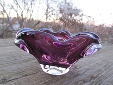 Murano Schale Kunstglas lila