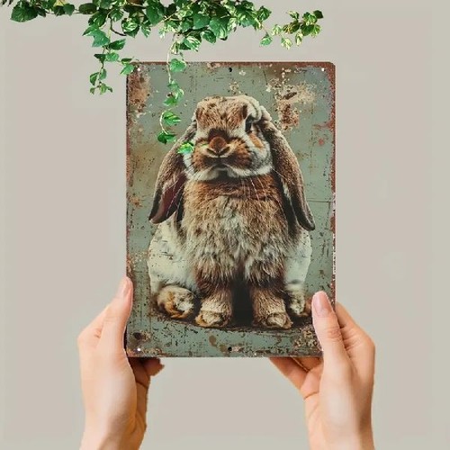 Blechschild kaninchen hase - blechschild,