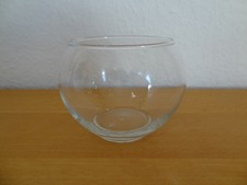 Vase Blumenvase Glas transparent Kugelvase Höhe ca. 8,5 cm Öffnung ca. 8,5 cm