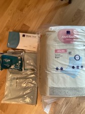 Pflegepaket Bettschutzauflage 2x,Einmalhandschuhe, Esslätzchen, MEN Pad