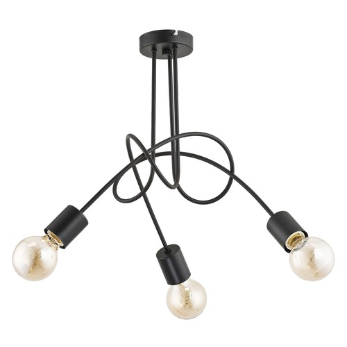 Deckenlampe metall schwarz - schwarz, b