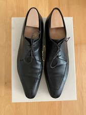 *TOP* SANTONI Business Schuhe Größe UK 11,5 = 45 Leder schwarz neue Schutzsohle