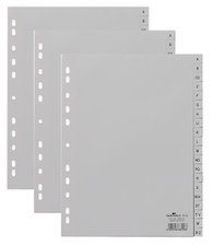 3 x Durable Register A-Z grau