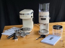 KitchenAid Kaffeemühle und Espresso Maschine Siebträger Creme