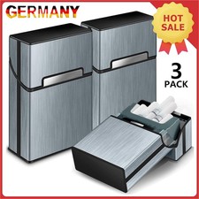 3 Stück Zigarettenbox Metall mit Magnetverschluss, Zigarettenetui aus Aluminium