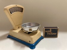 Puppenstube Kaufmannsladen Laden Waage Blech Blechwaage 50er ? 12x7cm