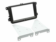 Einbaurahmen Set Doppel DIN Autoradio für Seat Skoda VW schwarz Kit