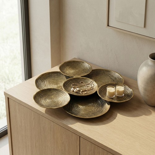 Dekoschale gold 44cm - dekoschale, tischdeko