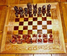 Schach Bali handgeschnitzt   schöne Handwerkskunst