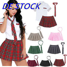 DE Fancy Sexy Damen Schulmädchen Kleid Dessous Uniform Cosplay Outfits Kostüm