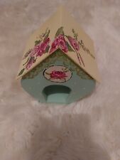 Vogelhaus Wichtelhaus Shabby Vogelvilla  bunt Rosen  türkis rosa Handmade unikat