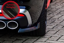 Hintere Seiten Flaps Satz mit Wings aus ABS für Audi S4 B9 Facelift Schwarzglanz