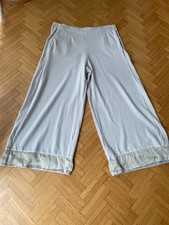 Tandem, Transit, Palazzohose, weites Bein, 40, sand, Viskose, Seide, gebraucht
