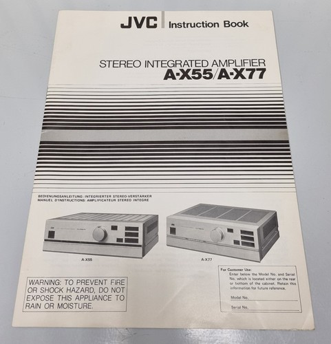 Jvc x55 a x77 stereo - a-x55, &