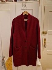Zara Basic Outwear Department Wollmantel rot Größe M