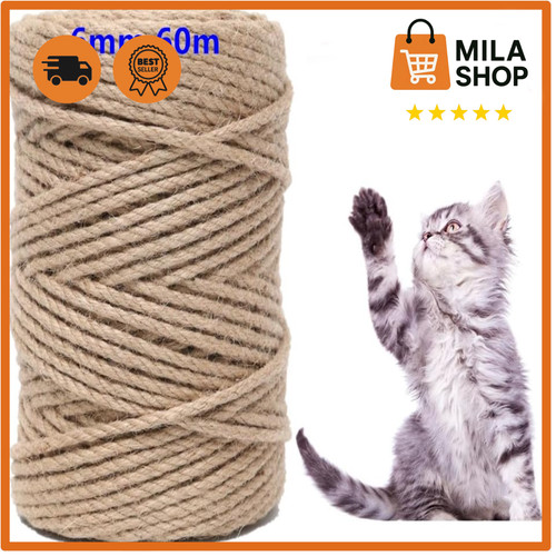 Sisal seil 6mm 60m natur - seil,