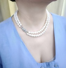 Collier 2 reihig, aus echten