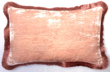 Cushion PLAIN Fringe Pink