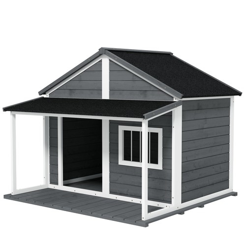 Pawhut hundehütte aus holz - pawhut,