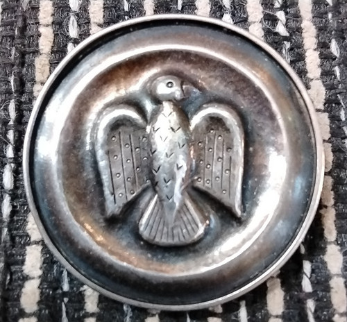 Silber brosche mit falke - mit,