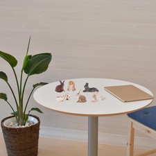 6x Mini Tiere Figur Kaninchen