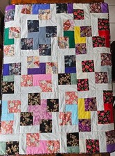 Tischläufer Patchworkdecke Amerikanisches Quilt 101 x 138 cm wattiert Patchwork 