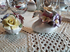  Schwan m. Blumen 0.Blumenkörbchen, Tisch/Vitrinen  Deko,von Stafford, St 12,00