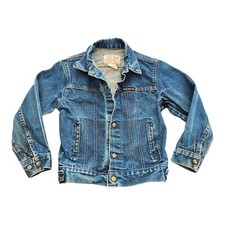 Saddle King Jeansjacke Kinder 6/7 Jahre US Vintage Arbeit Street Western Wear K164