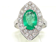 Smaragd Ring 750 18K Weißgold